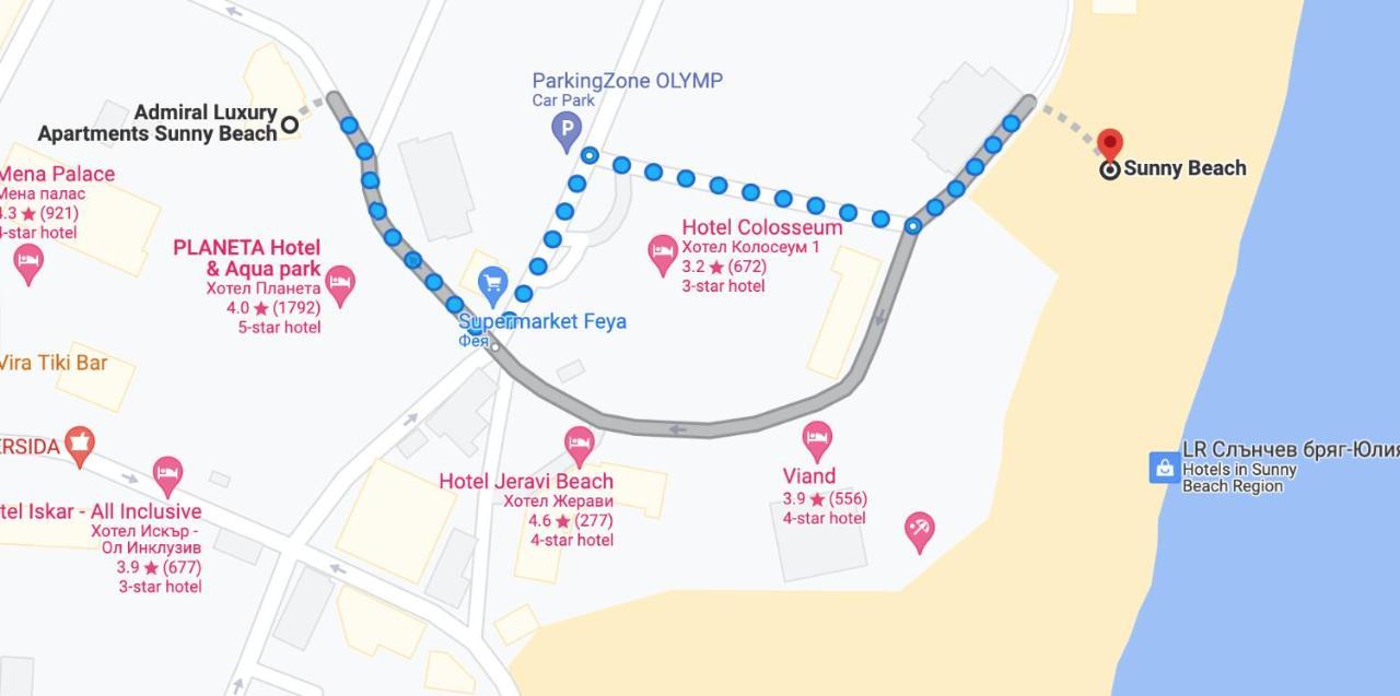 Admiral Plaza Aparthotel Sunny Beach Ngoại thất bức ảnh